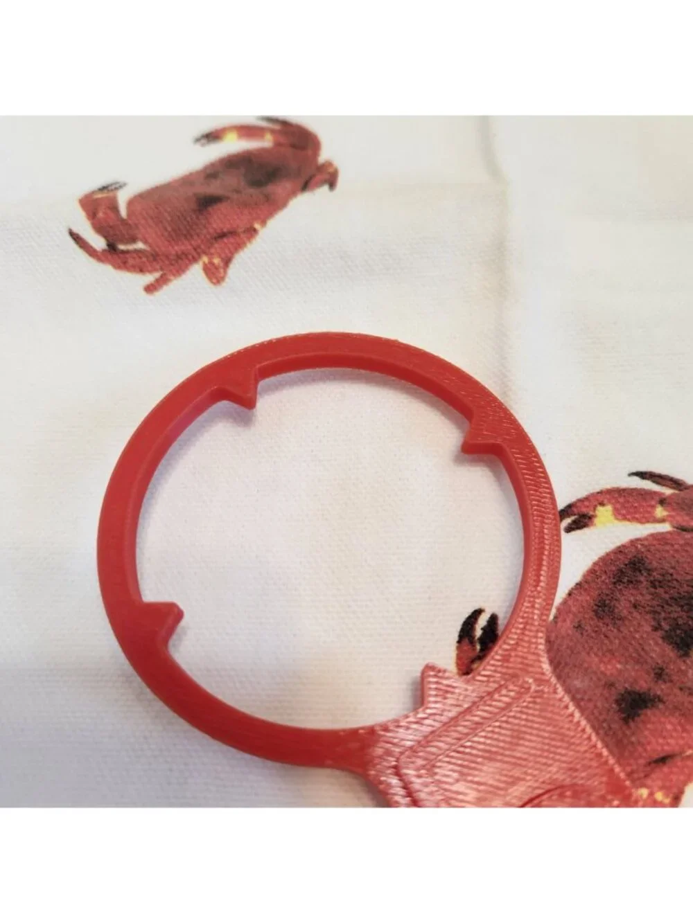 Maryland Crab Cloth Napkins by Cally & Co with Crab Rings Set Of 4 READ
